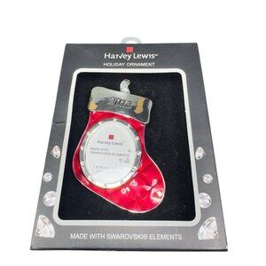 Harvey Lewis Holiday Ornament Stocking 2013 Photo Frame 3.3cm X 4.6cm New In Box